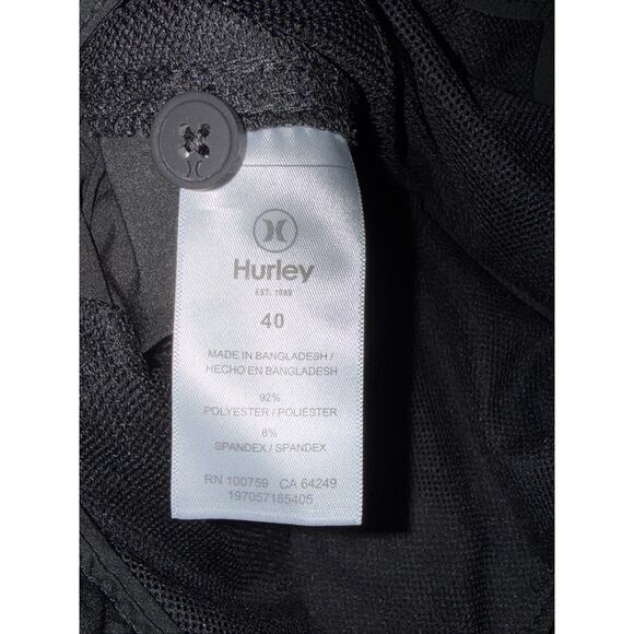 Hurley Men’s Hybrid Short Size 40 Fast-drying Black Golf Hiking Summer - Picture 6 of 6